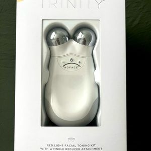 NuFace Trinity Red Light Facial Toning Kit with Wrinkle Reducer Attachment